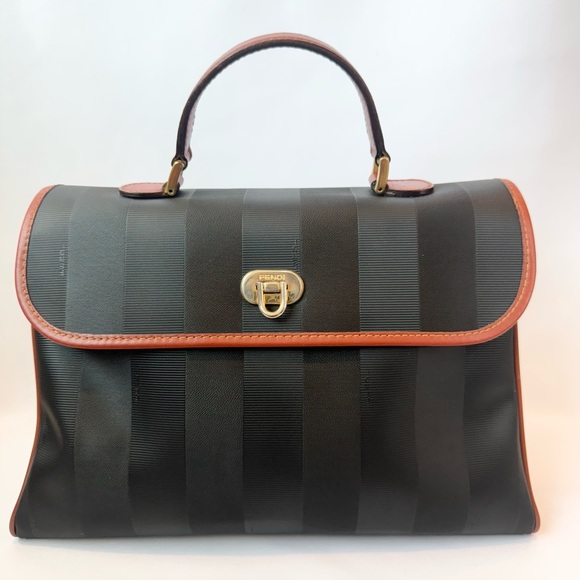 Fendi Handbags - Fendi Convertible Pequin Top Handle/Sling Bag